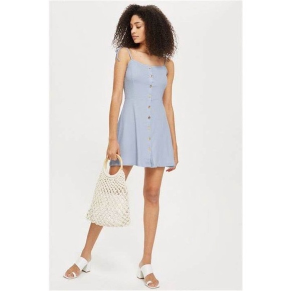 Topshop | button-down tie strap dress - Picture 2 of 9
